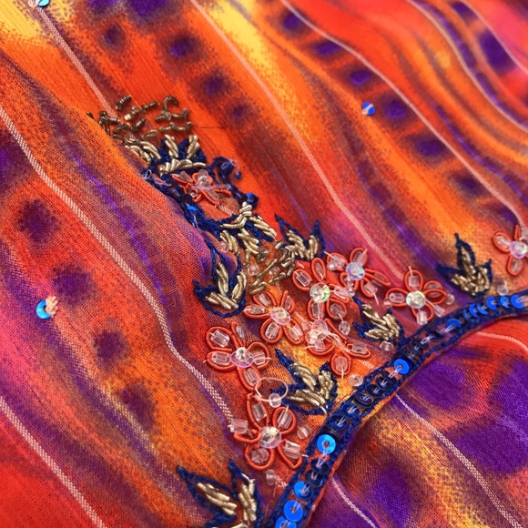 PRICE DROP 3 piece very nice the dye style Indian dress - Picture 5 of 13